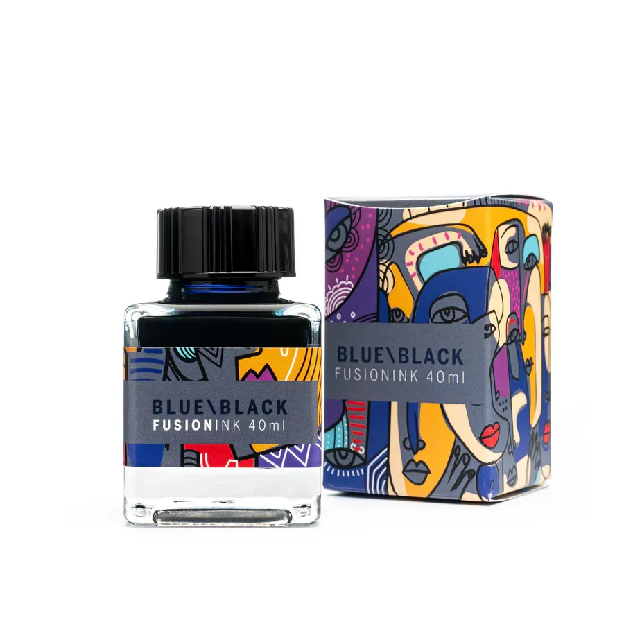 Leonardo Officina Bottled Ink for Fountain Pens in Blue/Black