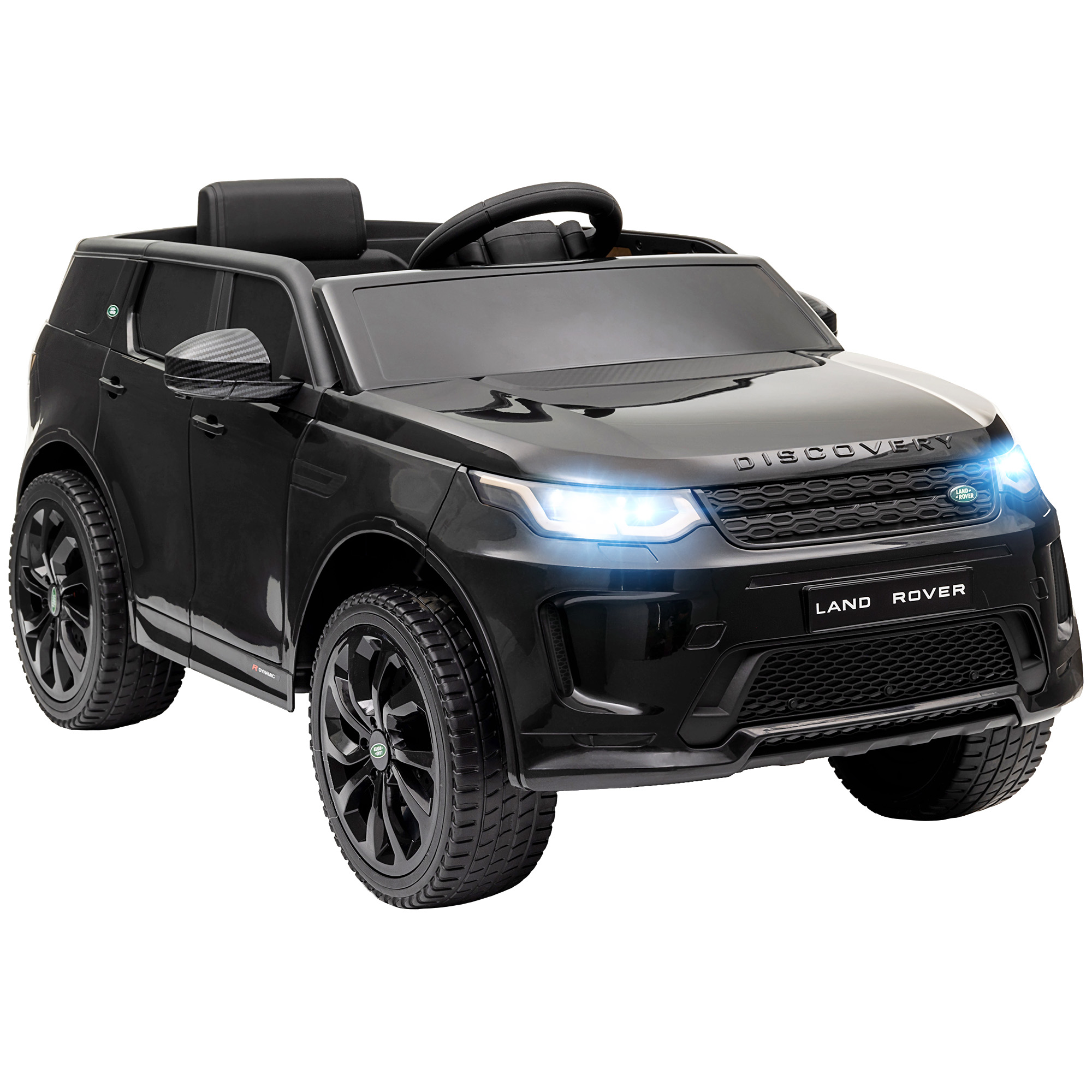 AIYAPLAY Kinder Elektrische Auto, 12V Kinderrijtuig met Afstandsbediening, LED-Verlichting, Muziek en Toeter, 3-6 Jaar, Zwart