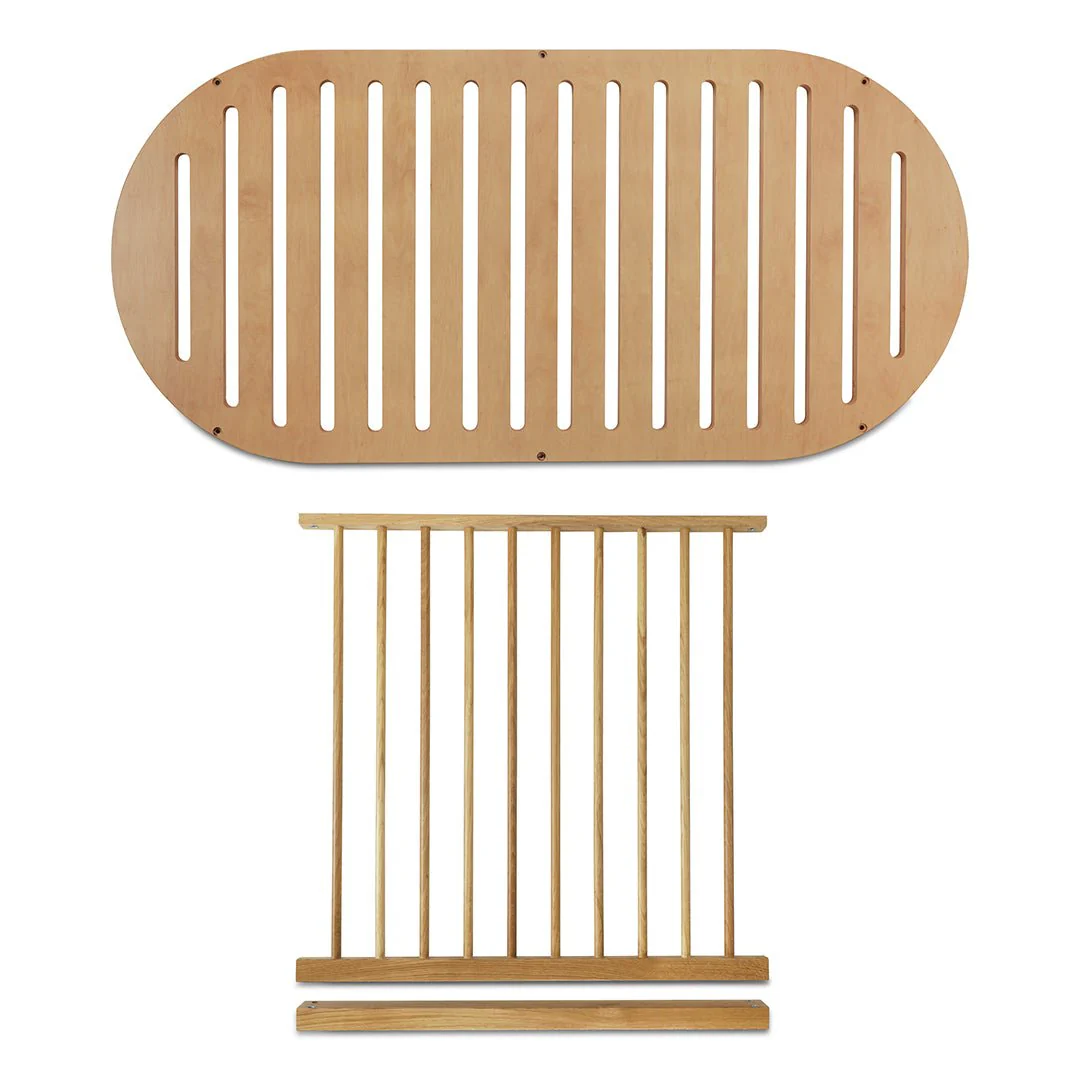 2025 Set di conversione KAS Kopenhagen KAI – Trasforma la culla in letto junior (150 cm) | Legno massiccio di quercia sostenibile | Design sostenibile