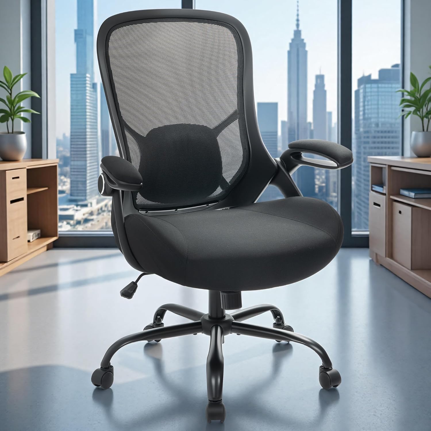 HYLONE Big and Tall 400lbs Heavy Duty Office Chair, 5