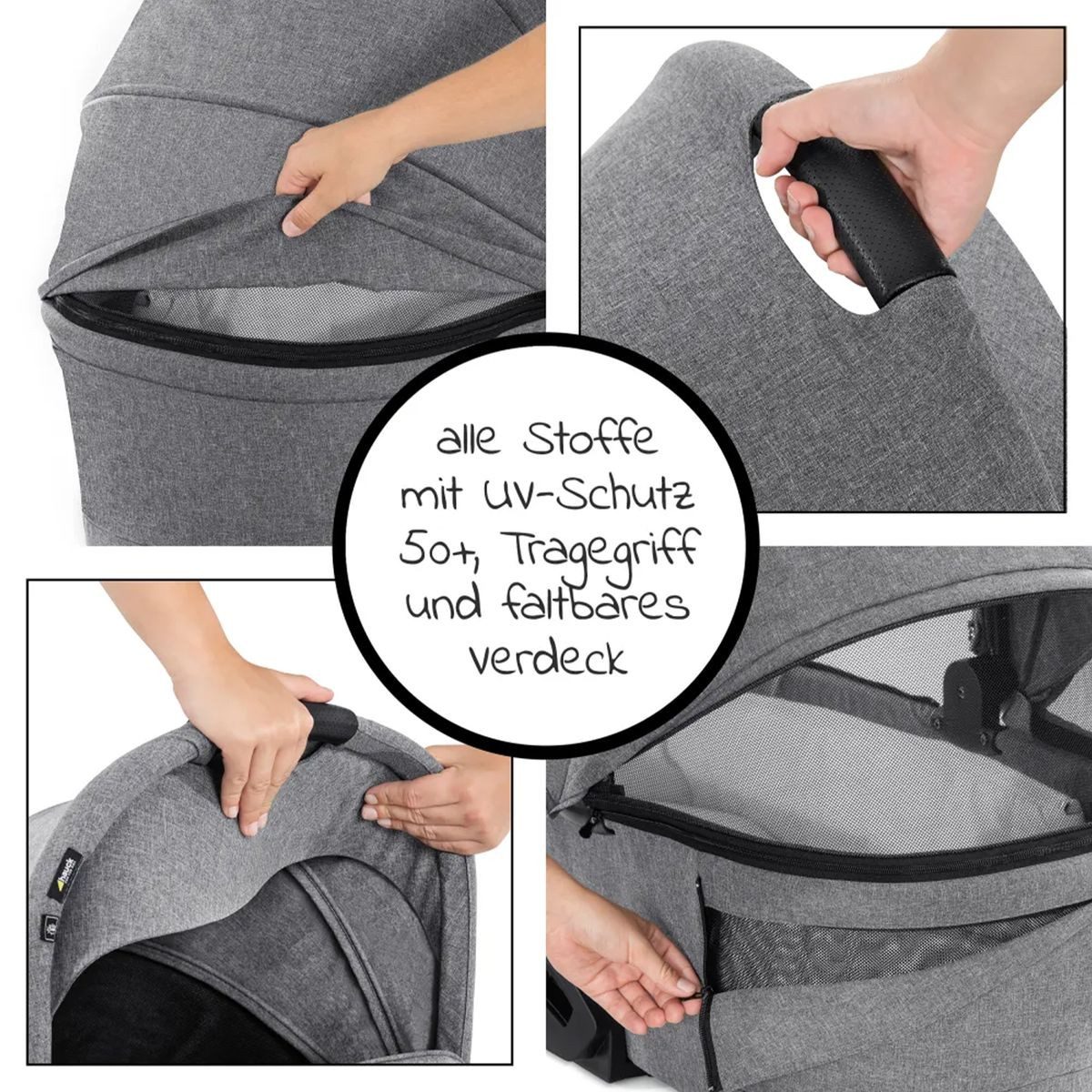 Kombi-Kinderwagen Vision X Duoset Black - Melange Grey