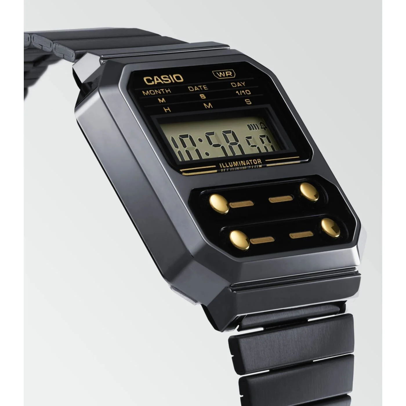 Orologio Casio vintage A100WEGG-1A2EF brunito nero