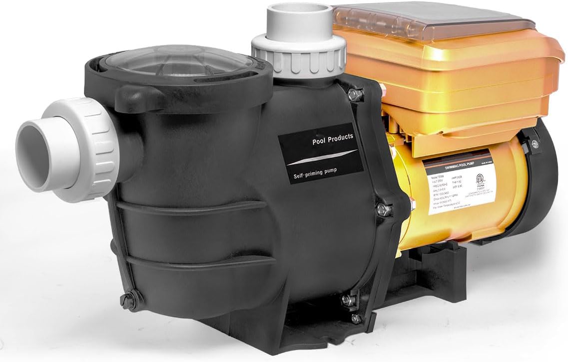 XtremepowerUS 1.5HP High Flow Variable Speed Pool Pump Intelligent Control Panel Swimming Pool Pump Inground w/ 2