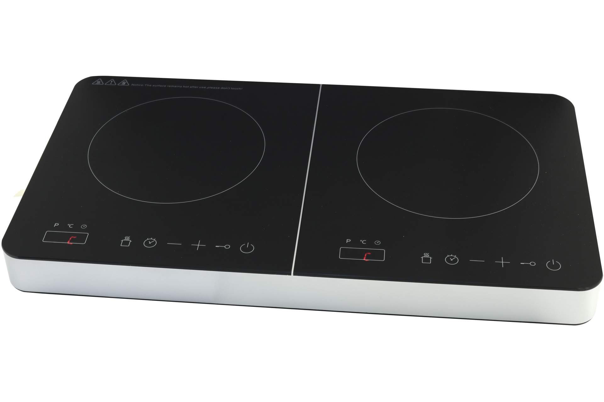 Einzelkochplatte DESKI Doppel Induktionskochfeld mit Touch Display elektrisch 2xØ22 cm