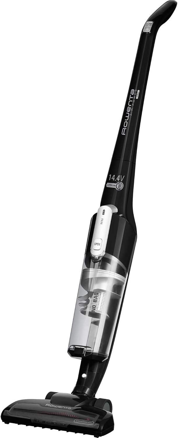 Rowenta Air Force Light Scopa Elettrica Senza Filo, 0.65 Litri, 80 Decibel, 2 velocità, Luci LED, Ultraleggera, Tecnologia CiclonicaNero, RH6545