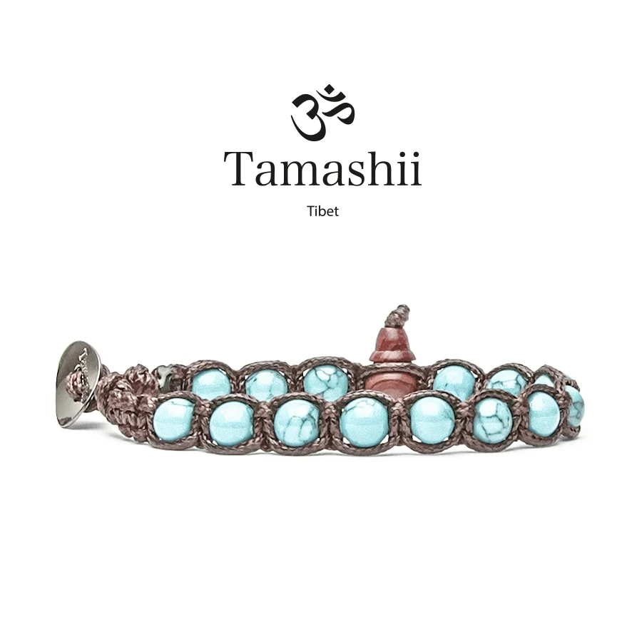 Bracciale mini Tamashii BHS601-7 da 6mm in turchese