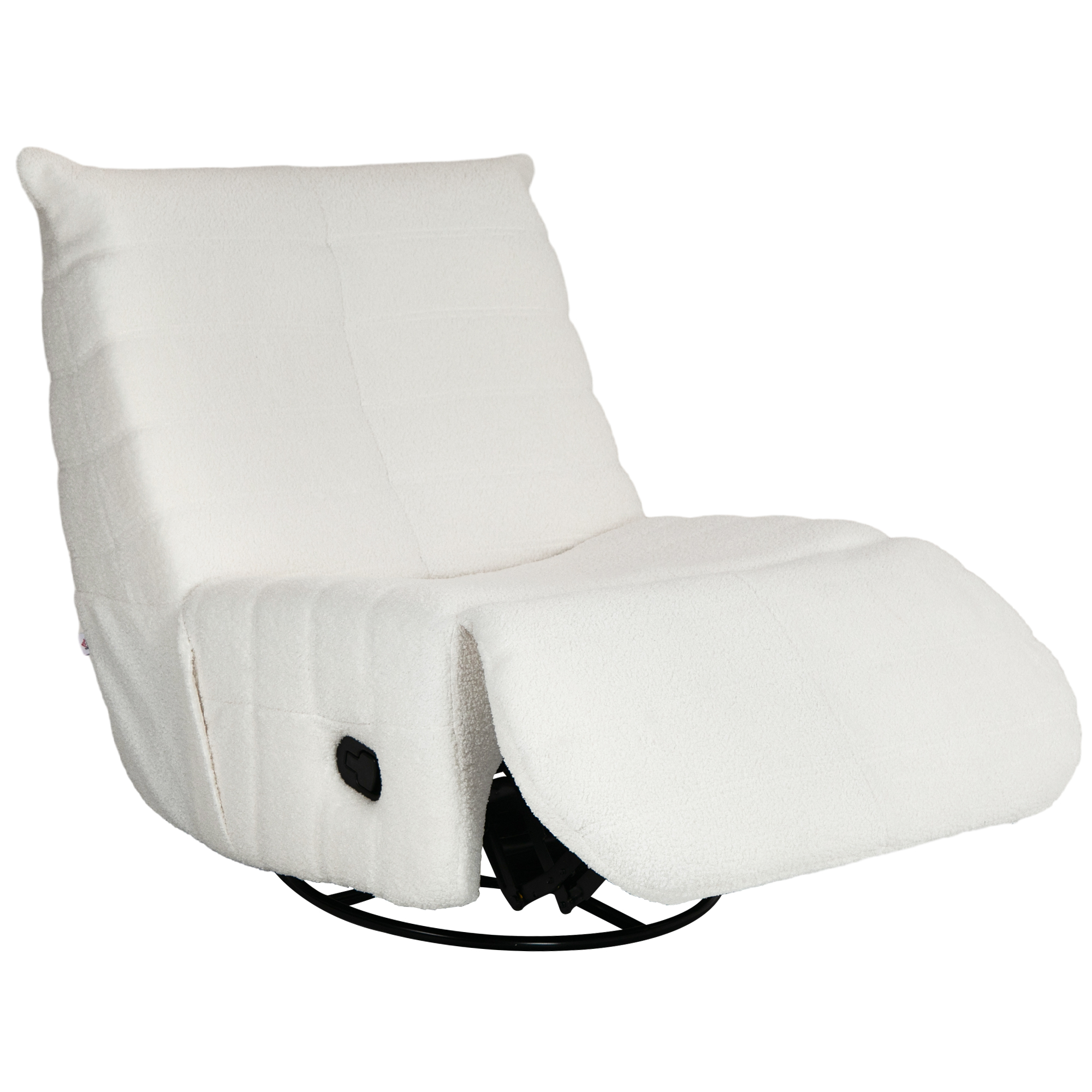 HOMCOM Sitzsack, verstellbar, belastbar bis 150kg, 84x104x87cm, Creme