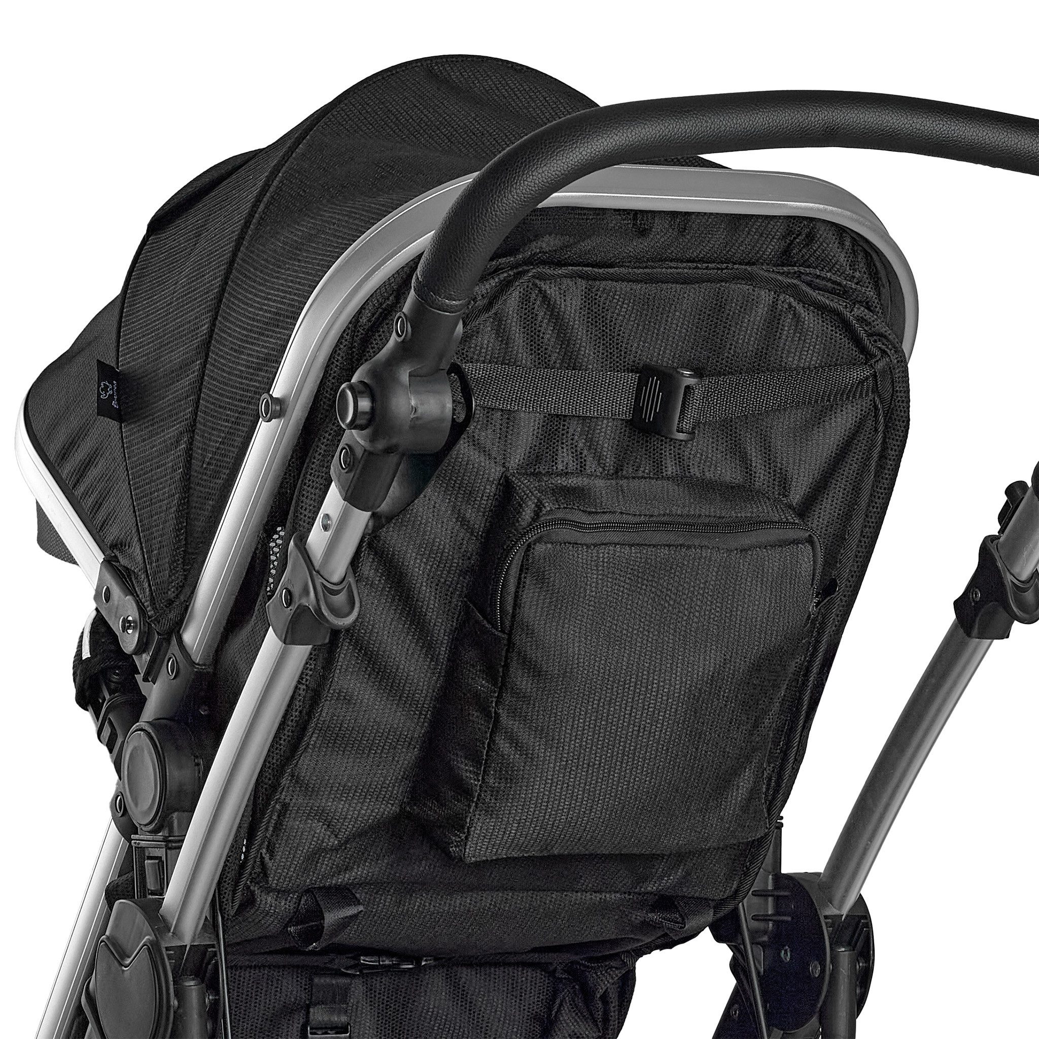 Kombi-Kinderwagen EXQUISE 2.0 Kinderwagen 3-in-1 SCHWARZ/SILBER BUGGY, AUTO-BABYSCHALE