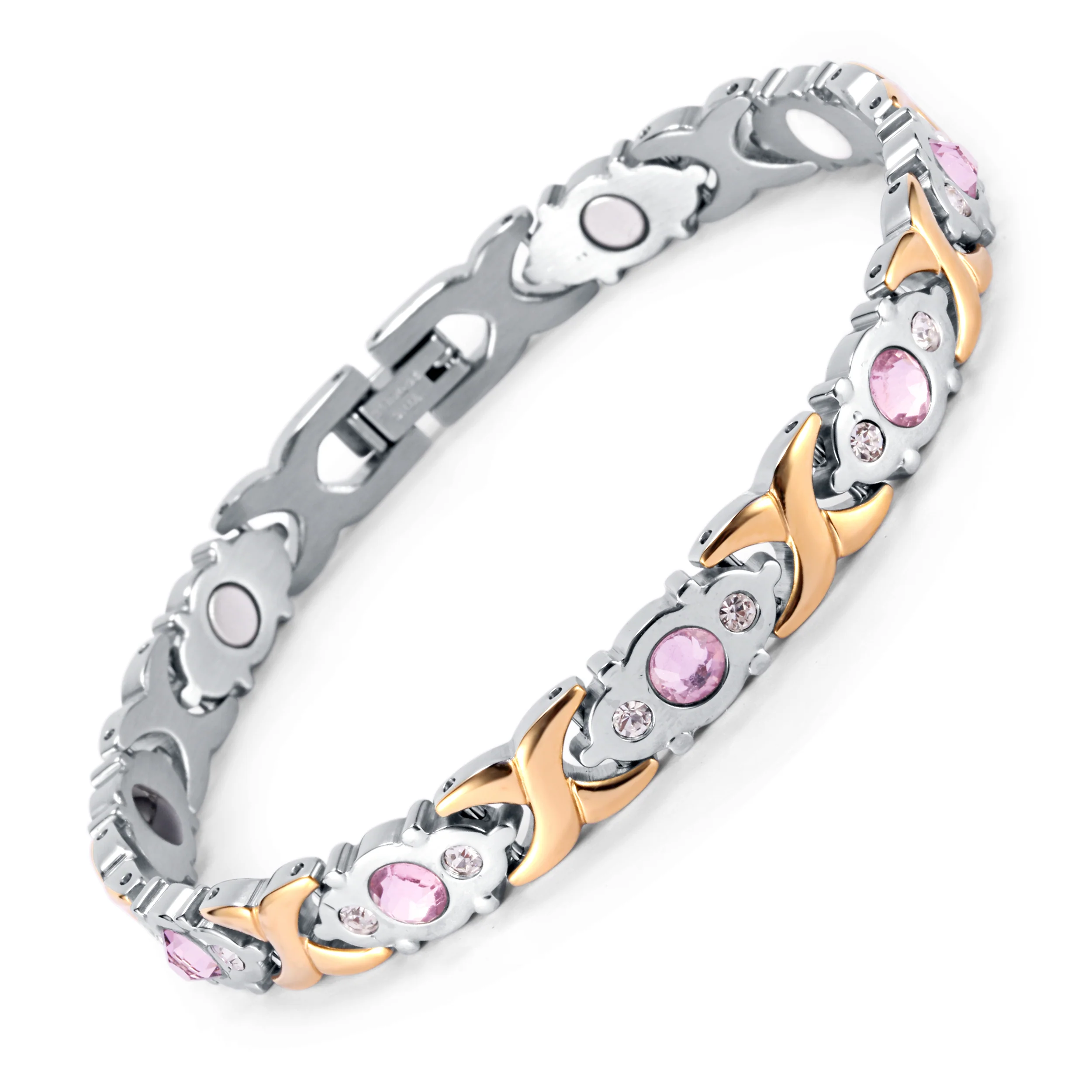 Stainless Steel Women Powerful Magnetic Bracelet for Pain Relief