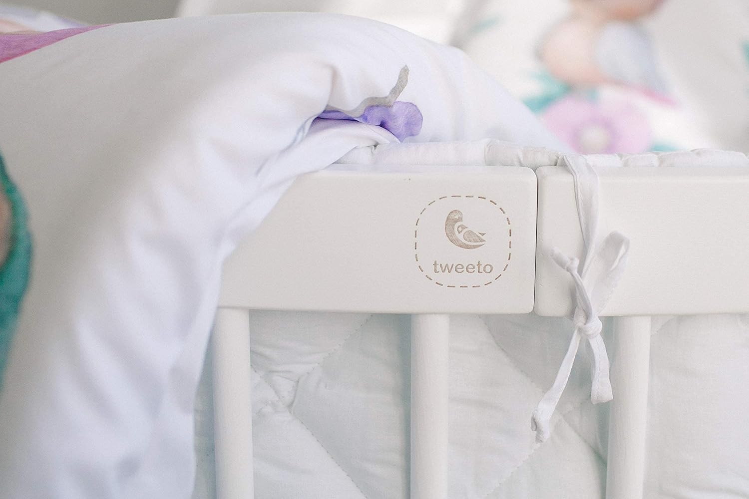 tweeto® Babybett 7 in 1 – mitwachsendes Babybett aus Holz | höhenverstellbares Beistellbett & Gitterbett | umbaubar zu Kinderbett & Laufstall (Buche Natur)