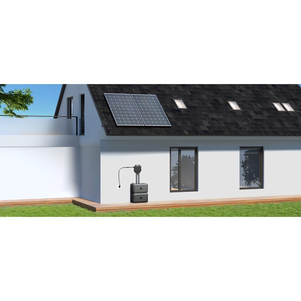 Batteriespeicher für Balkonkraftwerke Growatt NOAH 2000 mit 2,048 kWh, LiFePO4 und IP66