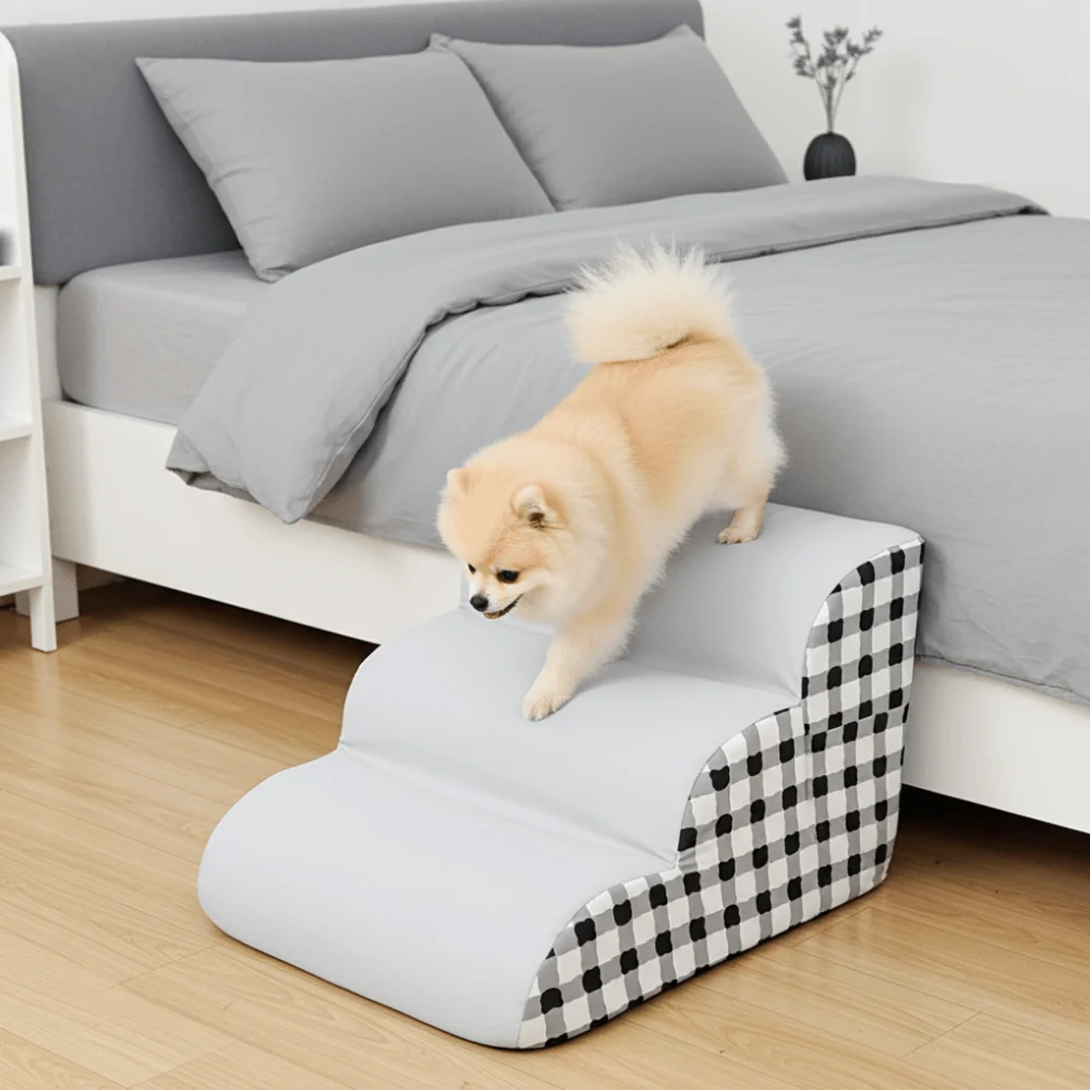 Dog Stairs with Gentle Slope & Non-Slip Base �C 2 & 3 Step Options