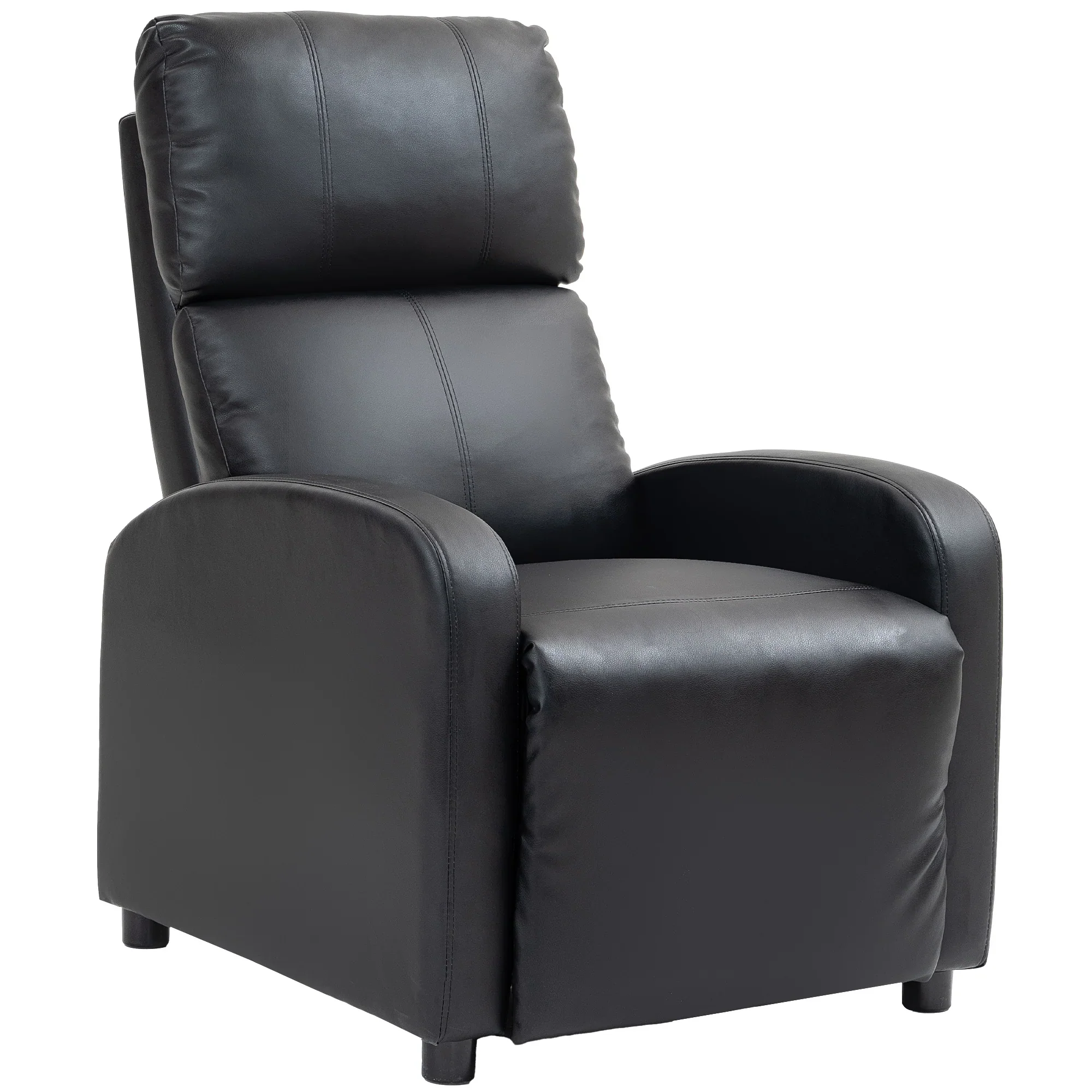 HOMCOM Relaxfauteuil, tv-stoel met ligfunctie, dik gestoffeerd