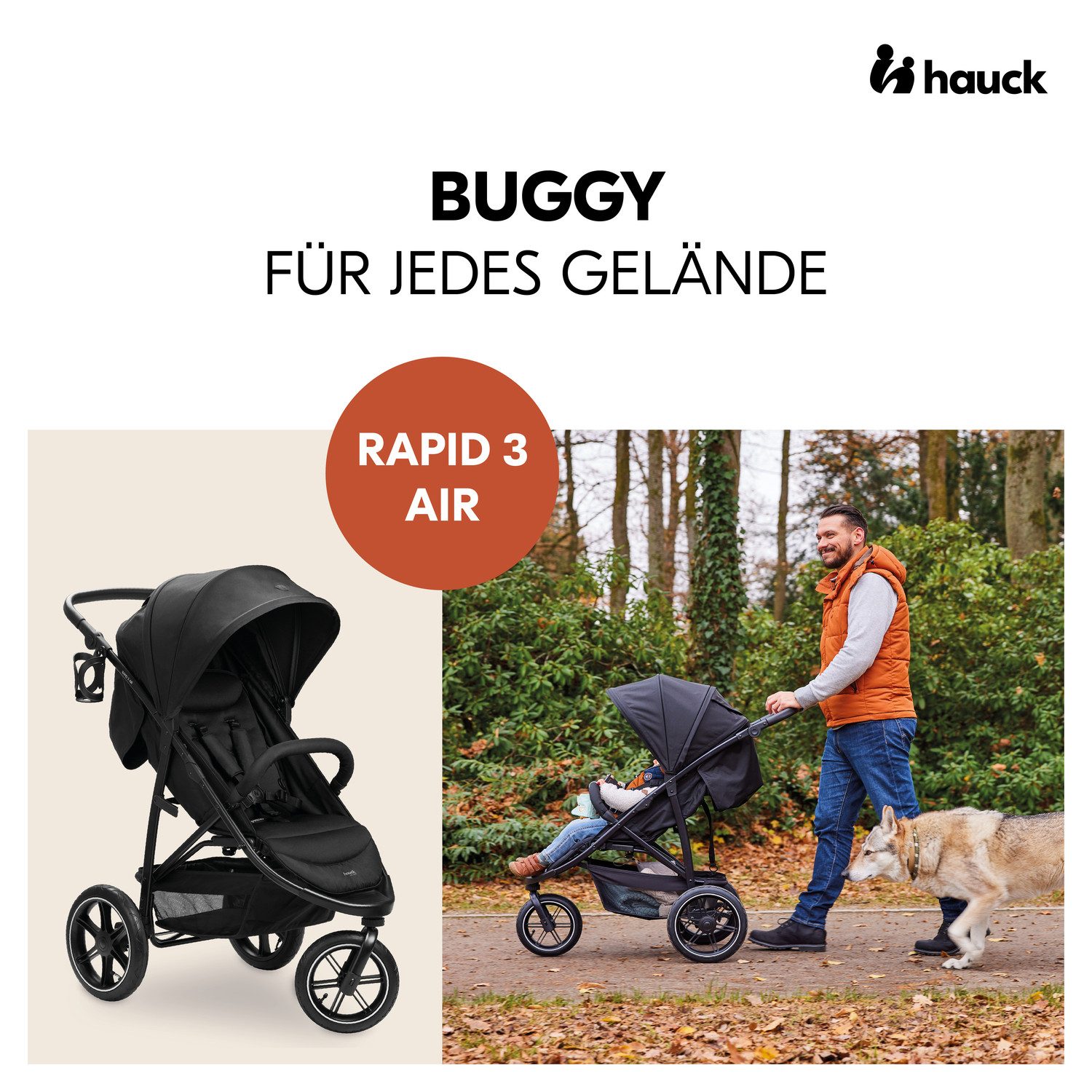 Kinder-Buggy Dreiradbuggy, Rapid 3 Air, black