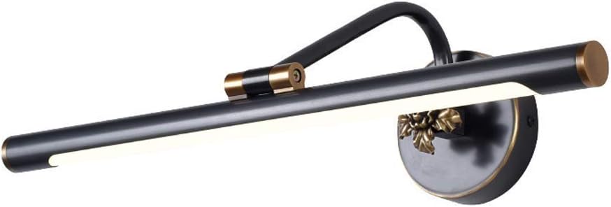 Moderne LED-Spiegelfrontleuchte, Badezimmerspiegellampe, Spiegelschrankleuchte, Make-up-Beleuchtung, Wandleuchte, Verstellbarer Winkel, neutrales weißes Licht, 4000 K, Schwarz, 35 cm, 7 W.
