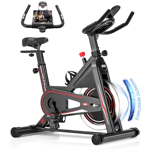 Cyclette da Casa, DMASUN Cyclette Professionali Hanno Una Resistenza Magnetica più Forte, cyclette più Silenziosa, più Confortevole e Sicurezza Stabile, Capacità 160 kg（Include Coprisella Cyclette） : Sport e tempo libero