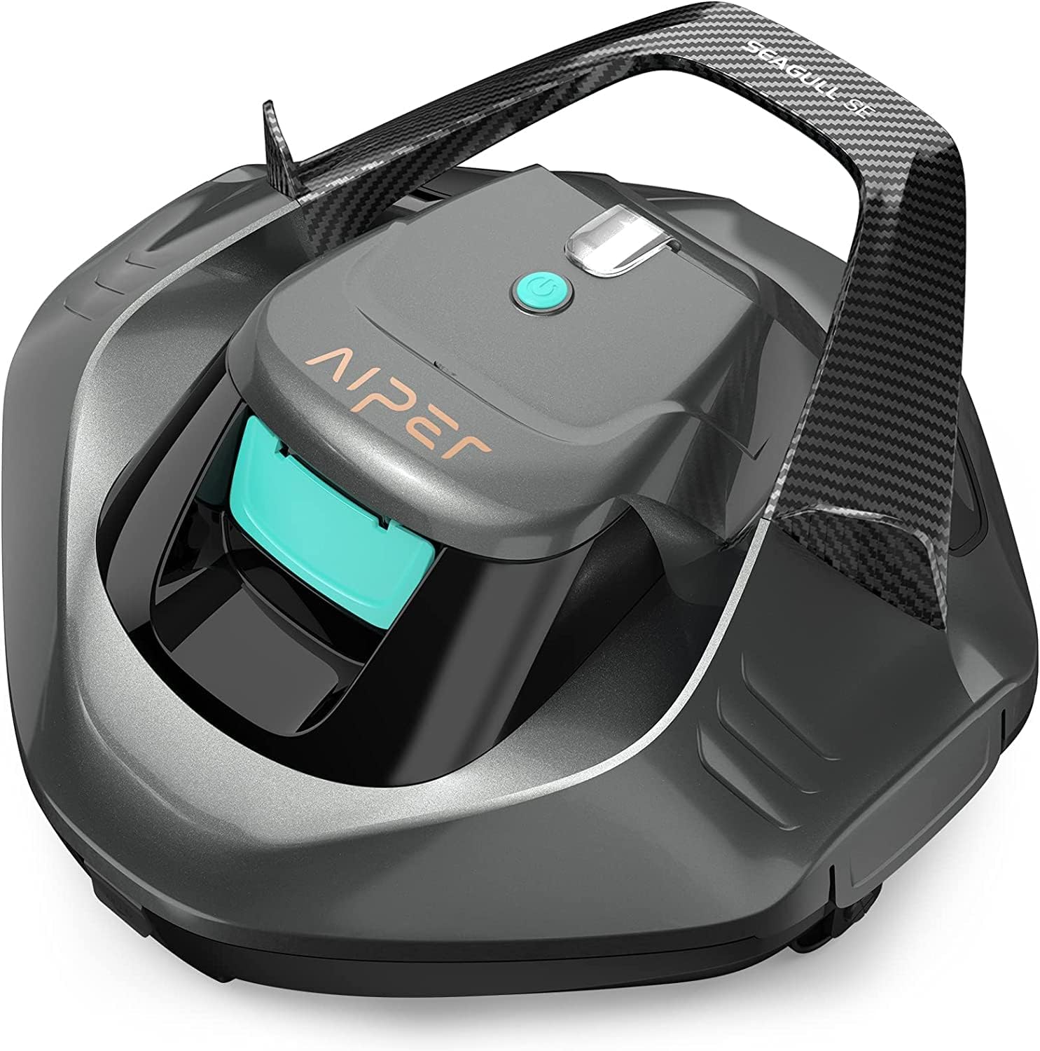 AIPER Seagull SE - Robot Piscina senza Fili, Motore Dual-Drive, Avvio One-Click, AutoParcheggio, Ricarica Veloce, Durata fino 90 min, piscine max 80 m, Gancio Recupero/2x Spazzole/2x Ruote, Grigio