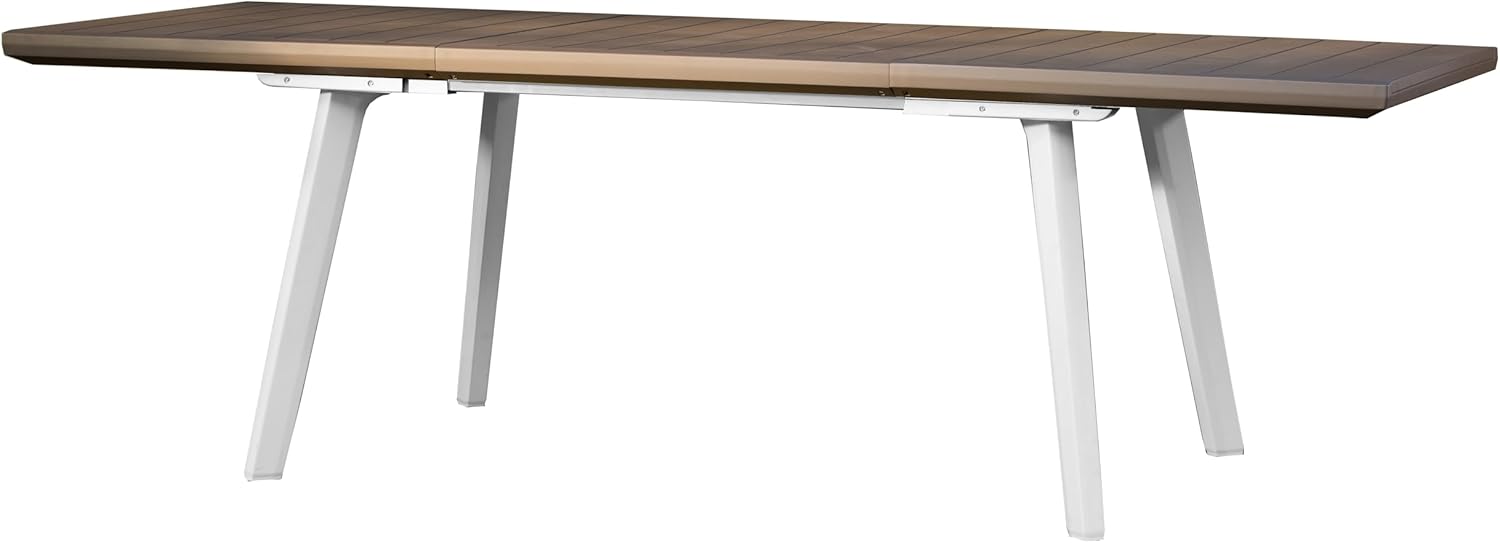 Keter Harmony Extending Table, Wood, Brown, 100 x 160 x 75 cm