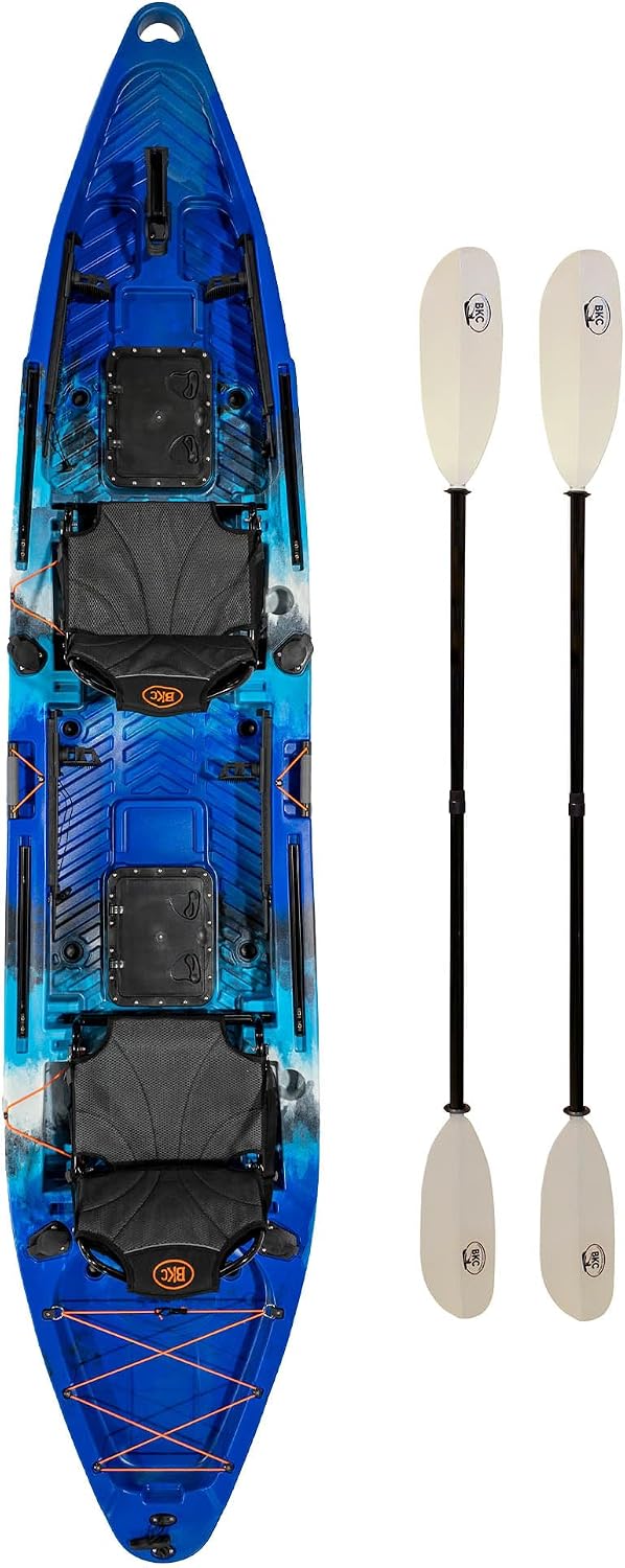 BKC Brooklyn 13.0 Pro Tandem Fishing Kayak, 2 to 3 Person