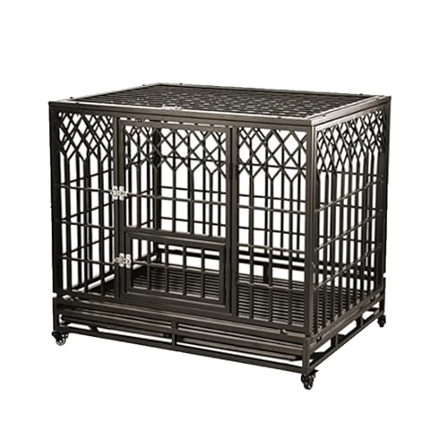 Mobile Kennel per Cani da Interno Kennel cane Medio Piccolo Gabbia da Arredamento con Vassoio Maniglia e Chiavistello Gabbia per Cani da Interno per Cani fino a 60 kg Marrone Vintage. ( Size : 115x80x : Amazon.it: Prodotti per animali domestici