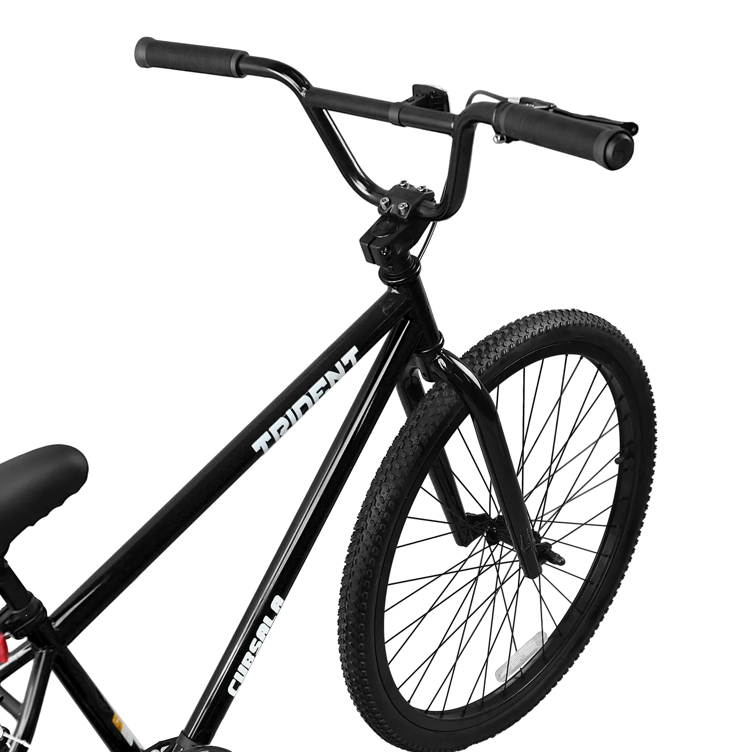 cubsala 24 Inch BMX Race Bike Trident Bicycles Beginner-Level to Advanced Riders with 2 Pegs Trick Cycling and Professional Riding, Black