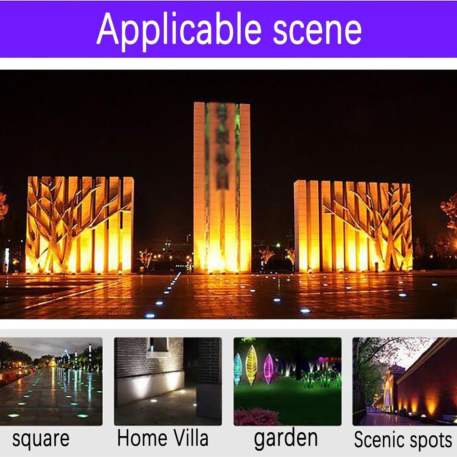 LED Outdoor Buried Lights Waterproof Landscape Recessed Floor Lamp 6W Underground Lighting for Garden Driveway Deck Bridge IP65 Rated Energy Efficient