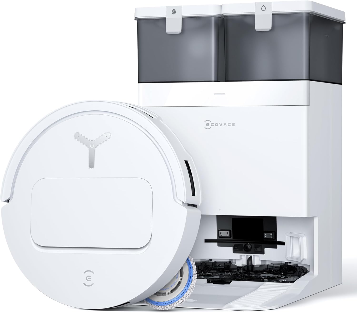 ECOVACS DEEBOT T50 PRO OMNI Gen2 Robot Aspirapolvere Lavapavimenti, (Migliorato da T30 PRO), 21000 Pa, Spazzola Laterale Estensibile e Lavapavimenti, Aggiunta Automatica Soluzione Detergente
