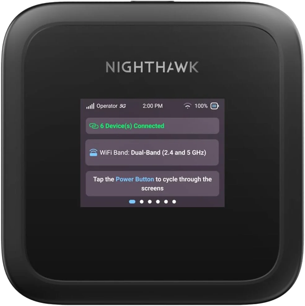 NETGEAR Router, Schwarz, Nighthawk M3 Mobiler WLAN 5G, WiFi 6, bis zu 3, 6 Gbit/s