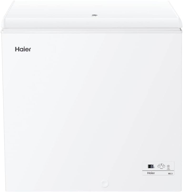 Haier HCE520E Freezer, 508 Litres, Static Antibacterial Treatment, Adjustable Temperature, LED Light, Class E, 154.5 x 75 x 89 cm, White