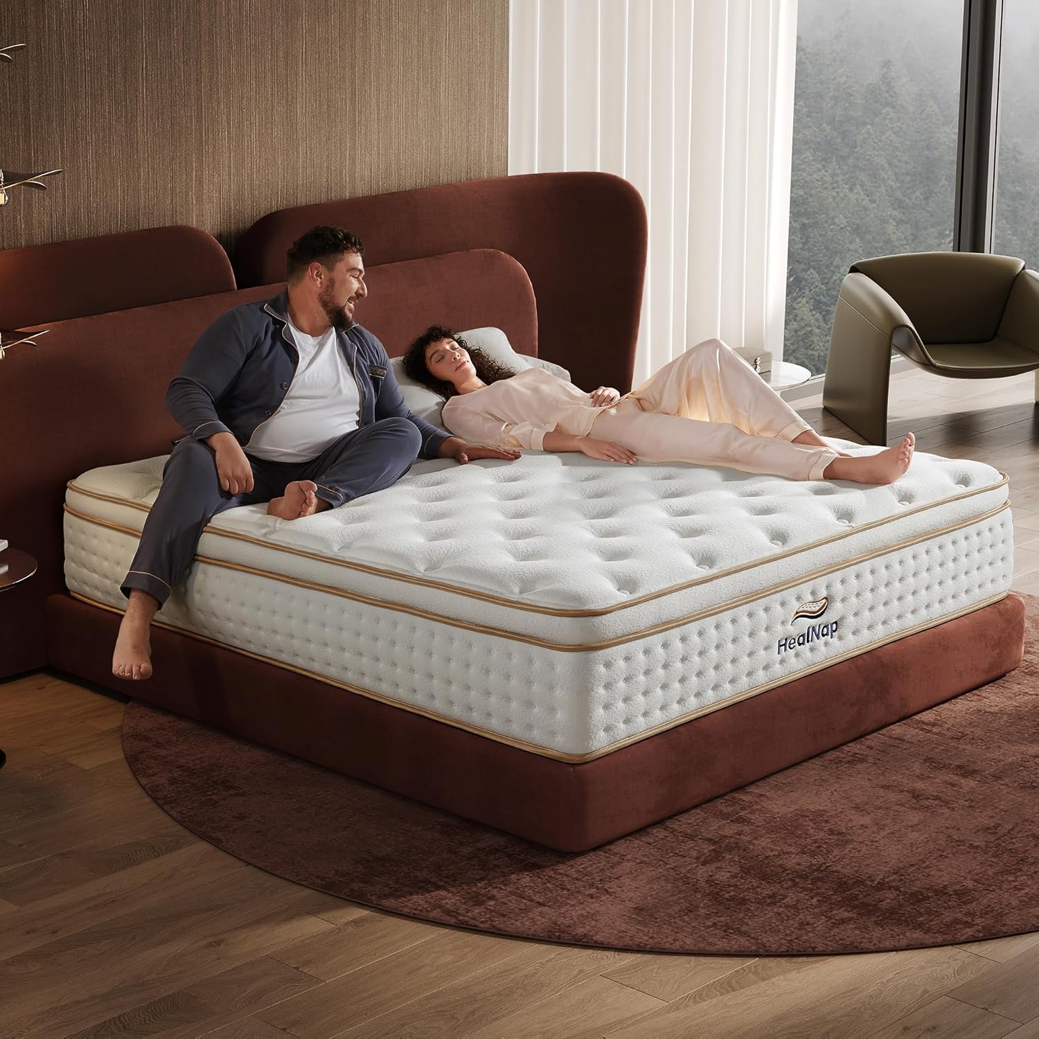 Twin,10inch Hybrid Mattress in a Box Memory Foam Mattress Size Firm with Individual Pocket Spring Upgrade Zoned Support Medium Firm Memory Fat Mattress