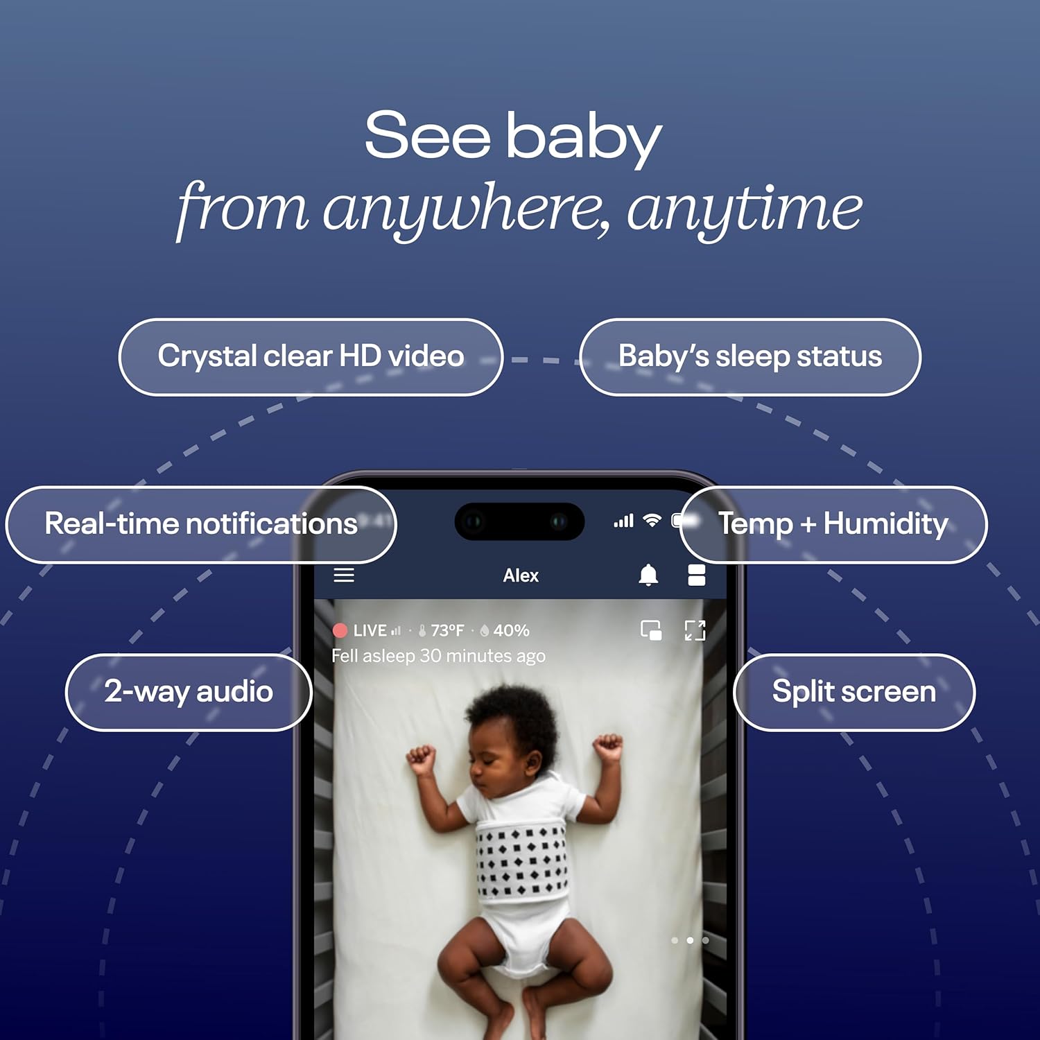 Nanit Pro Baby Sleep Monitor System with Night Vision & Alerts