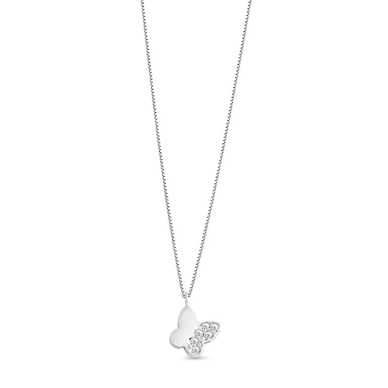 Collana Ambrosia Gioielli Farfallina in oro bianco 18kt -  AGZ 286