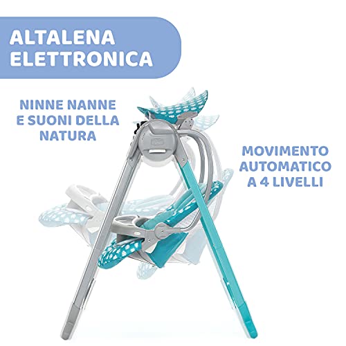 Chicco Polly Swing Up Altalena Elettrica Neonato da 0 Mesi a 9 Kg, Sdraietta Regolabile e Dondolo Automatico, con Vibrazione, Giochi Pendenti, Musiche e Telecomando, Chiusura Compatta, Azzurro : Amazon.it: Giochi e giocattoli