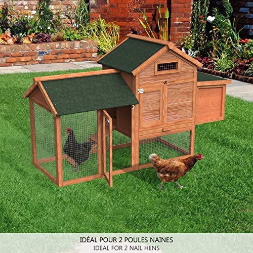 VOUNOT Pollaio in Legno, Pollaio da Giardino per Galline Ovaiole da Esterno : Amazon.it: Commercio, Industria e Scienza