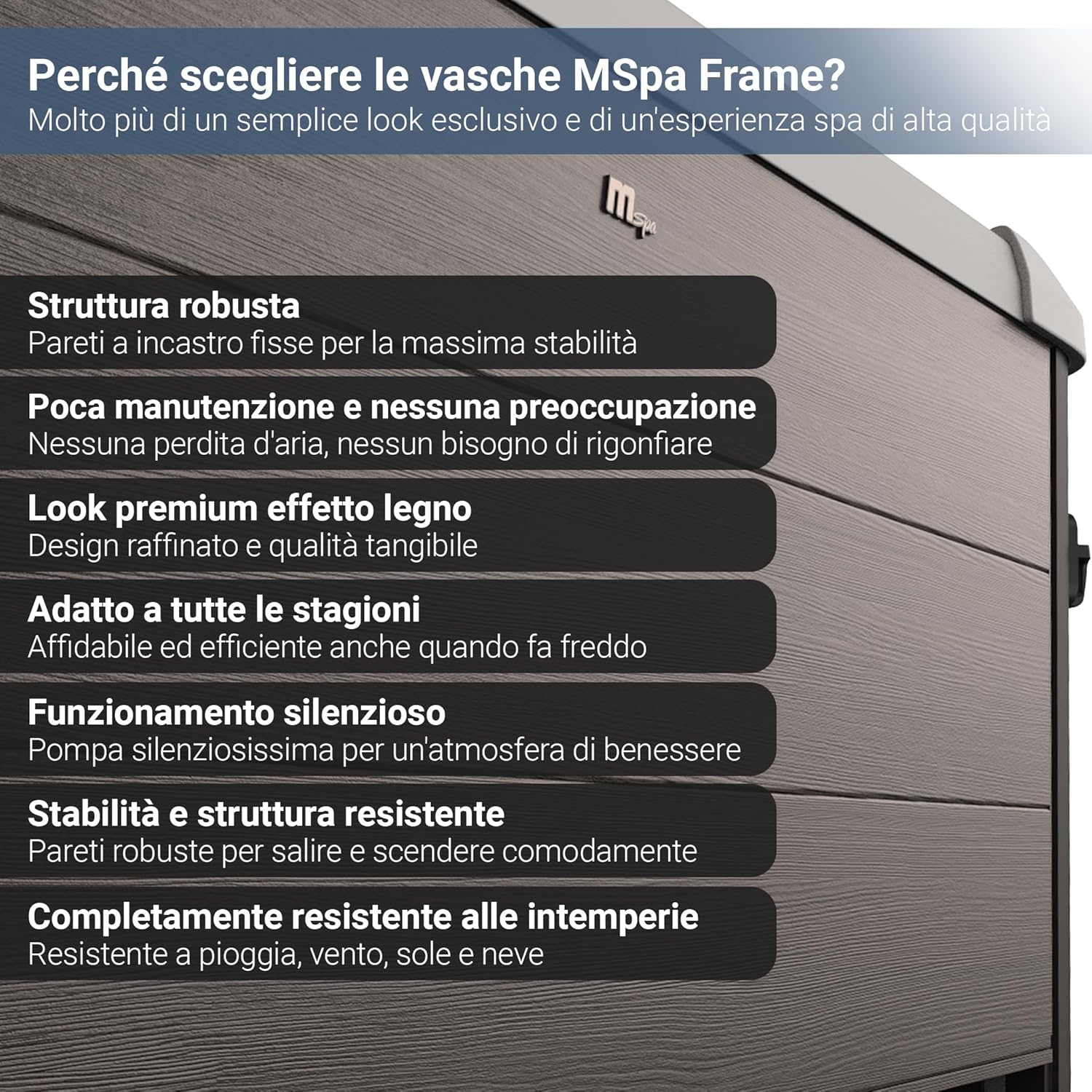 Miweba Vasca Idromassaggio MSpa Tribeca con Parete Esterna Rigida | Controllo tramite App | Spa per 6 Persone | 160x160x65 cm | 120 Getti Massaggianti | Utilizzo Tutto l’Anno, Adatta all’Inverno