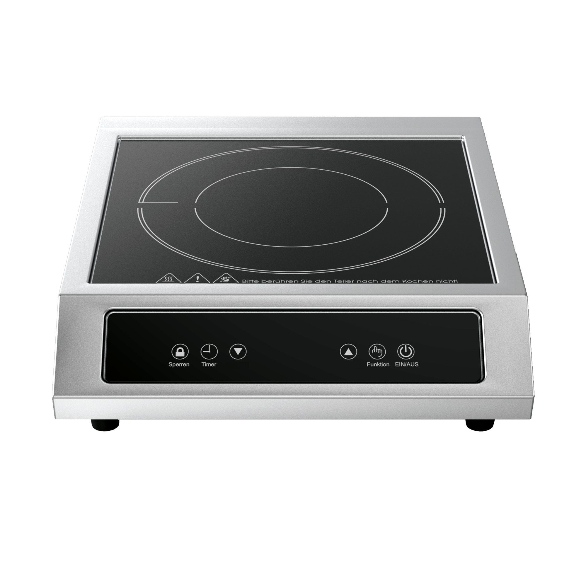 Einzel-Induktionskochplatte Profi Induktionsplatte 3500W Edelstahlgehäuse - 11 Leisstungstufen