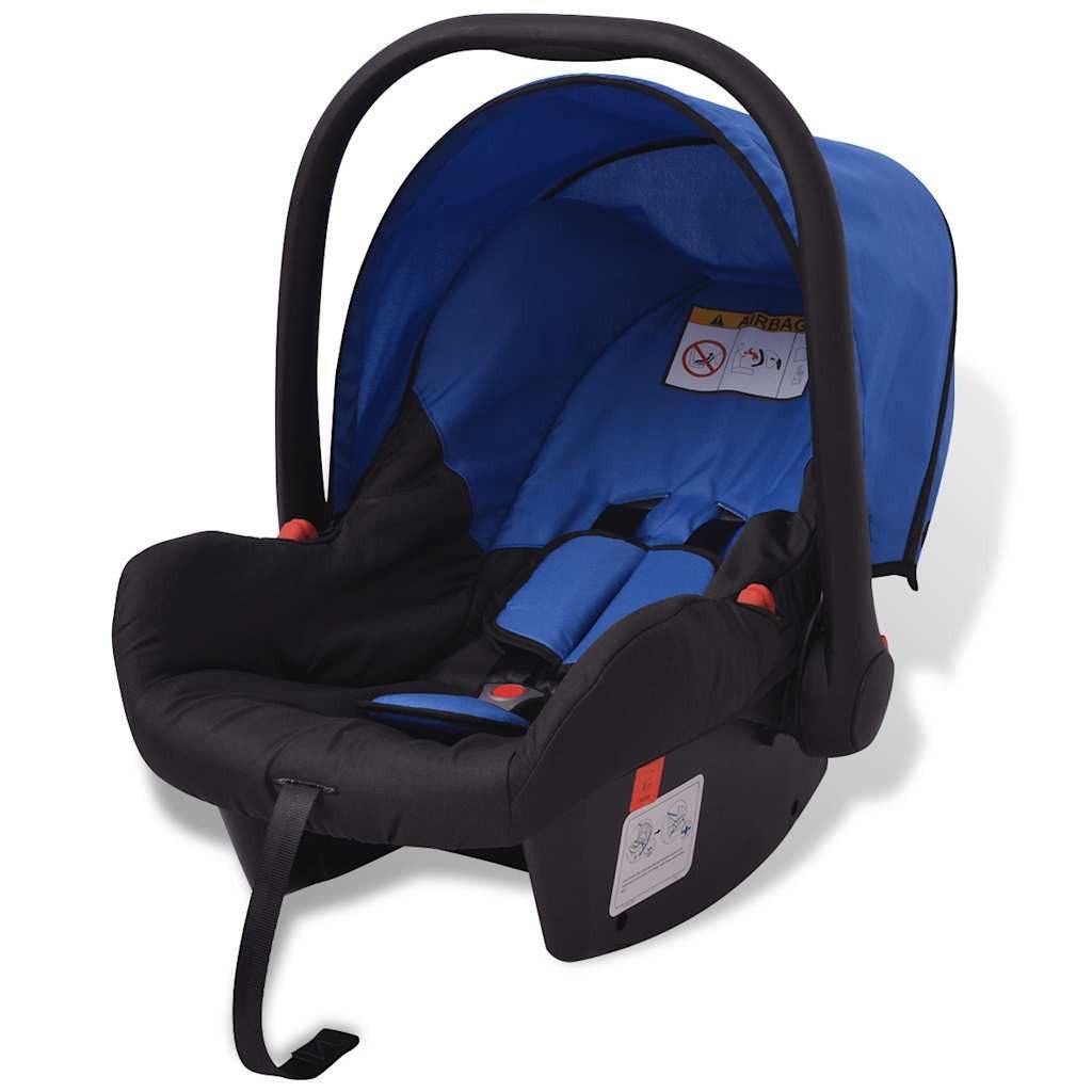 Kinder-Buggy 3-in-1 Kinderwagen Aluminium Blau und Schwarz