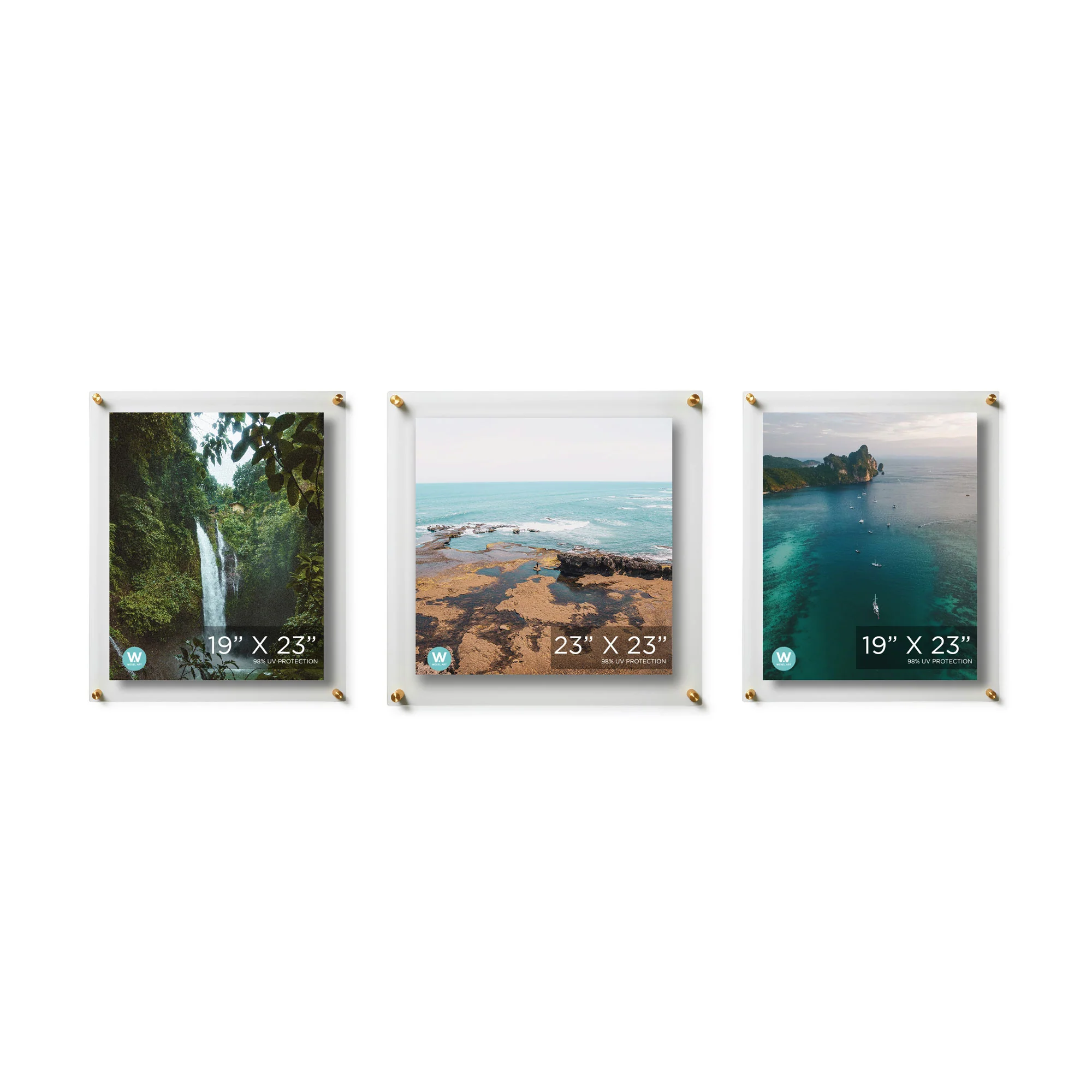 Armonia Set of 3 Acrylic Floating Wall Frame Gallery Wall