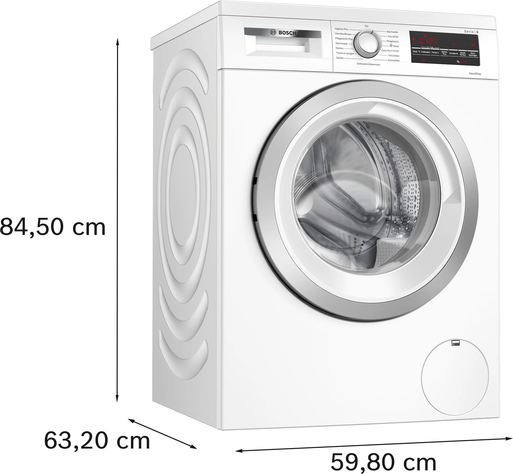 2025 Bosch WUU28T70, Serie 6, lavadora, 8 kg, 1400 rpm, integrable, lavado rápido con SpeedPerfect, función añadir ropa, Hygiene Plus, tambor Vario, silenciosa gracias a EcoSilence Drive, pantalla LED, blanco