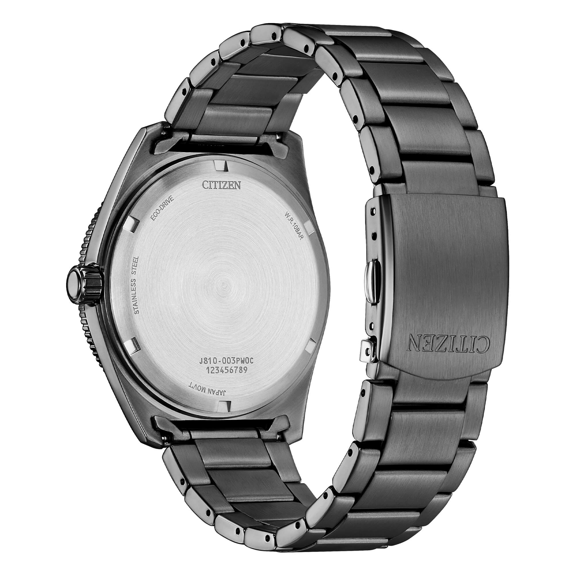 Orologio Citizen Marine in acciaio IP nero quadrante azzurro texturizzato AW1887-56L