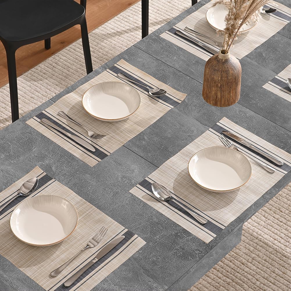 Shally Dogan Tavolo Allungabile da 4 a 6 Posti per Sala da Pranzo e Cucina, Tavolo Estensibile da 120 a 200 cm con Apertura a Scorrimento, Struttura Robusta, Design Moderno Salvaspazio (Cemento)