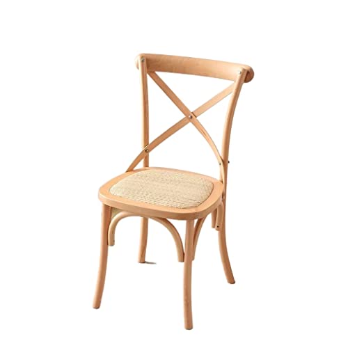 Sedia con Schienale a X, Sedia in Legno con Cuscino in Rattan, Sedia Moderna a Croce Da Fattoria, Adatta per La Cucina, Seduta per Il Tempo Libero in Interni (Color : Wood, Size : 64 * 50 * 98cm) : Amazon.it: Casa e cucina