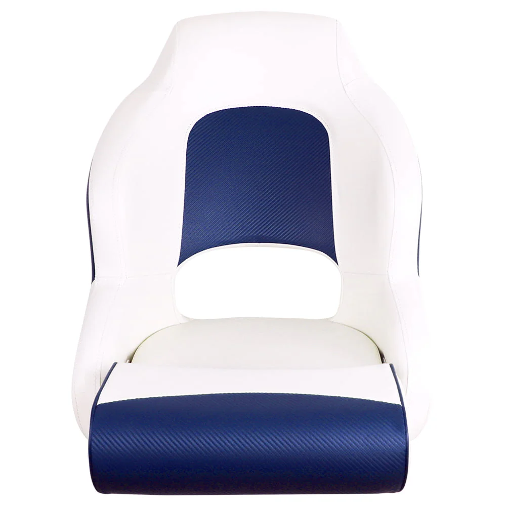 MSC Captain Seat, Sports Seats, Bucket Seats, with Flip up Seat Bolster, White/Blue