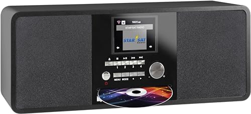 Imperial Radio Internet DABMAN i200 CD/radio digitale DAB  con lettore CD (audio stereo, radio Internet/DAB /DAB/FM, WLAN, Bluetooth, ingresso Aux in, uscita, Spotify) nera : Elettronica