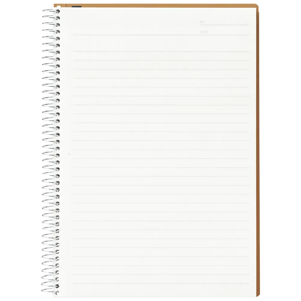 Maruman Spiral Note Basic Notebook - A5 - Ruled - Tan