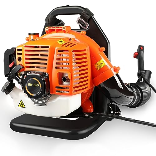LabTEC Soffiatore a gas a 2 tempi, aspiratore a benzina da 43 cc, ventilatore da giardino senza fili regolabile per la pulizia di cortili, foglie, taglio erba, triturazione, spolverare, rimuovere la : Giardino e giardinaggio