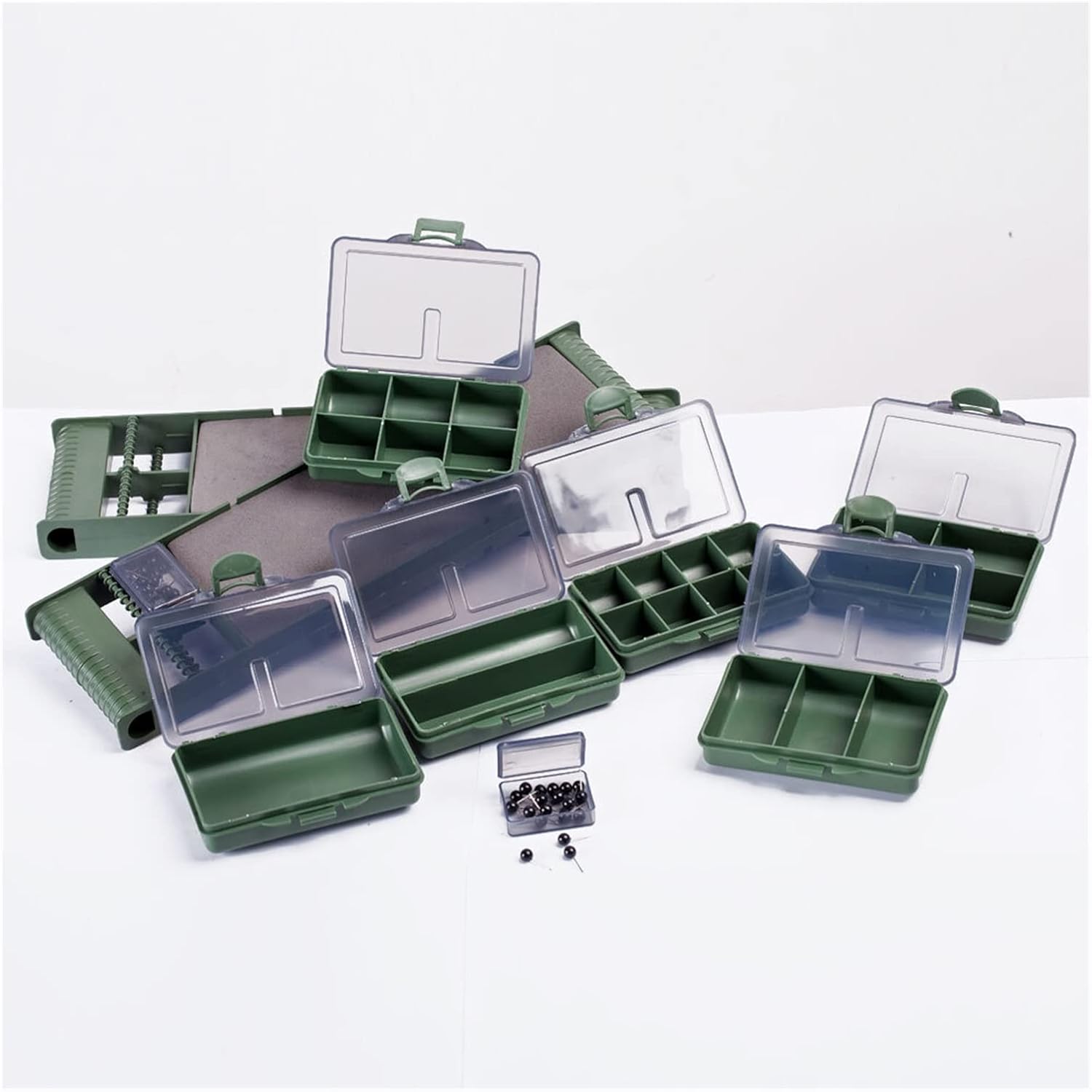 Angelgerätebox-Set, Karpfen-Grobfischgerät, tragbares Köderbox-Set, geeignet for Meeresangeln und Kunstköderangeln