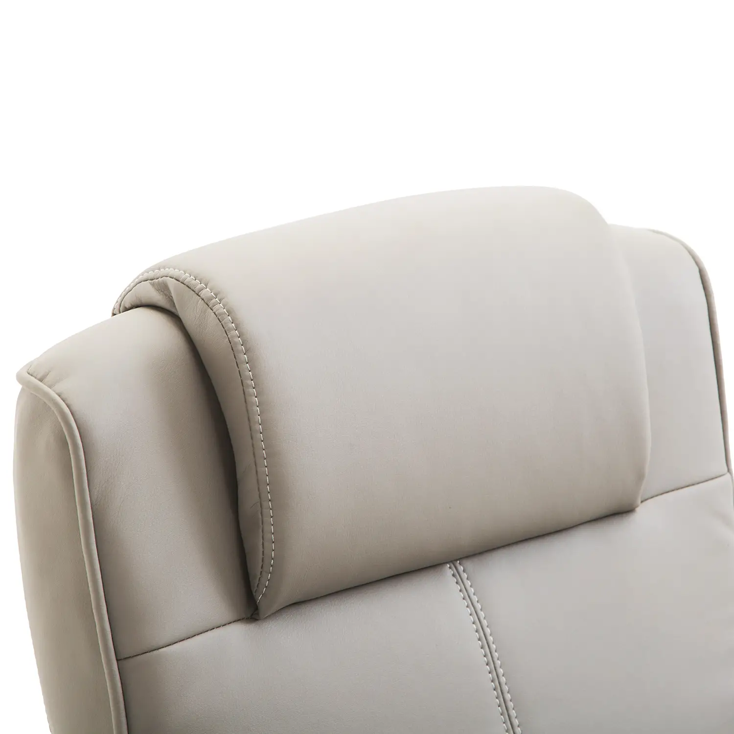 HOMCOM Relaxsessel mit Hocker ergonomisch neigbar Kunstleder Grau