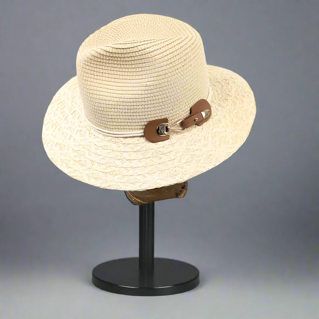 Plaited Brim Foldable Panama Hat �?Natural Cream (57cm)