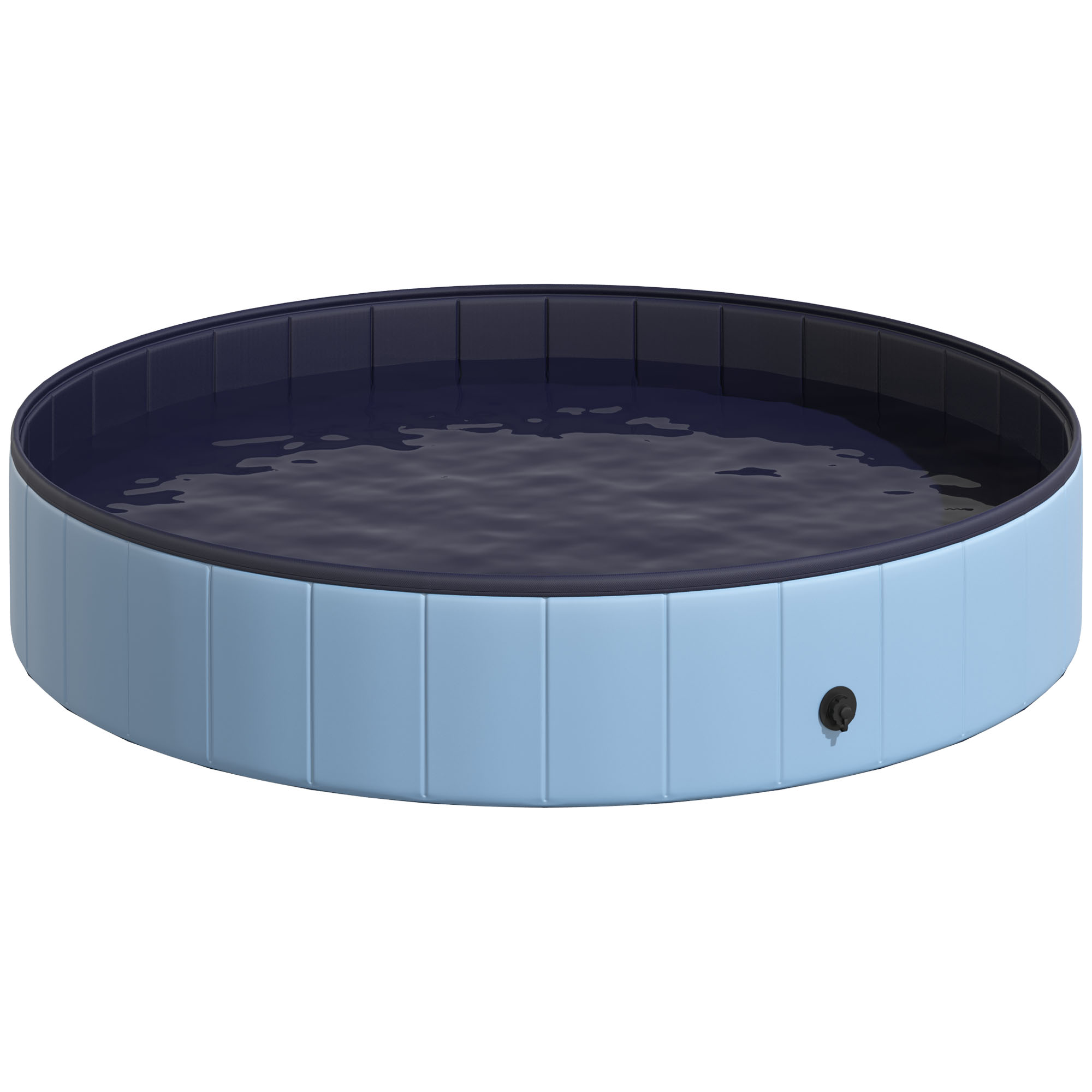 PawHut Hundepool PVC faltbar rutschfest leicht zu reinigen Durchmesser 160 cm Höhe 30 cm blau